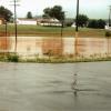 Old field after heavy rain