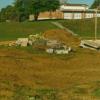 Old storage bldg and announcers booth removed